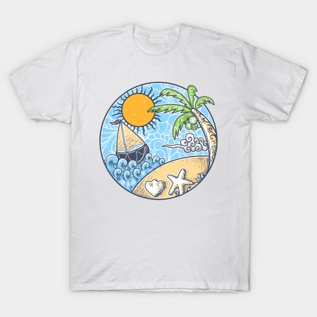 Summer Ornament T-Shirt by quilimo